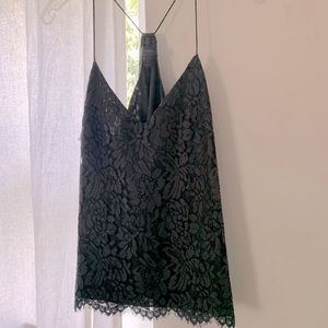 J. Crew strappy lace camisole top midnight navy blue